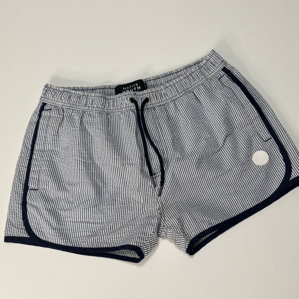 Native Youth Blue and White Striped Short Hiking Santiago